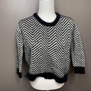 Anthropologie Gianni pullover herringbone knit